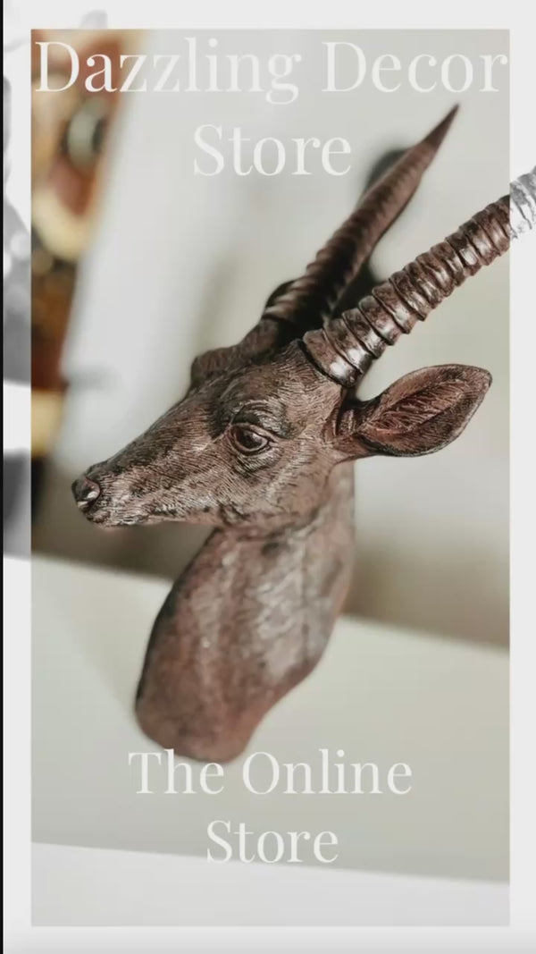 Decorative deer figure Brown Resin